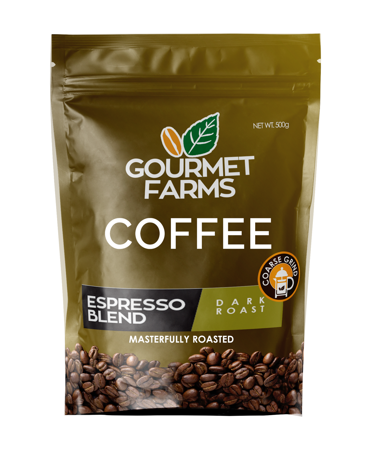Gourmet Farms Expresso Blend Coffee – Whole Bean & Ground 500g & 250g