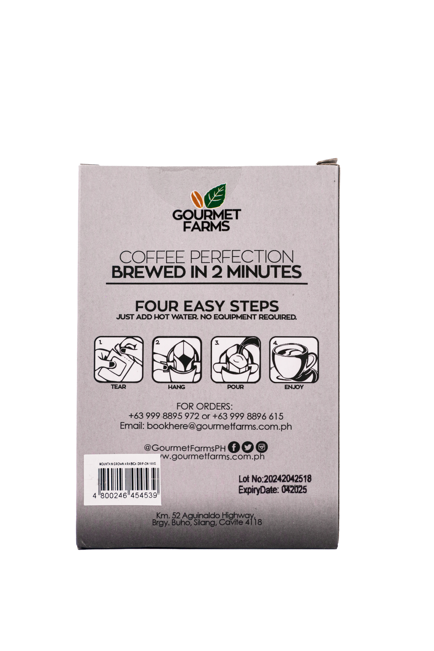 Gourmet Farms Expertly Roasted Drip-On Coffee (Mountain-grown Arabica)