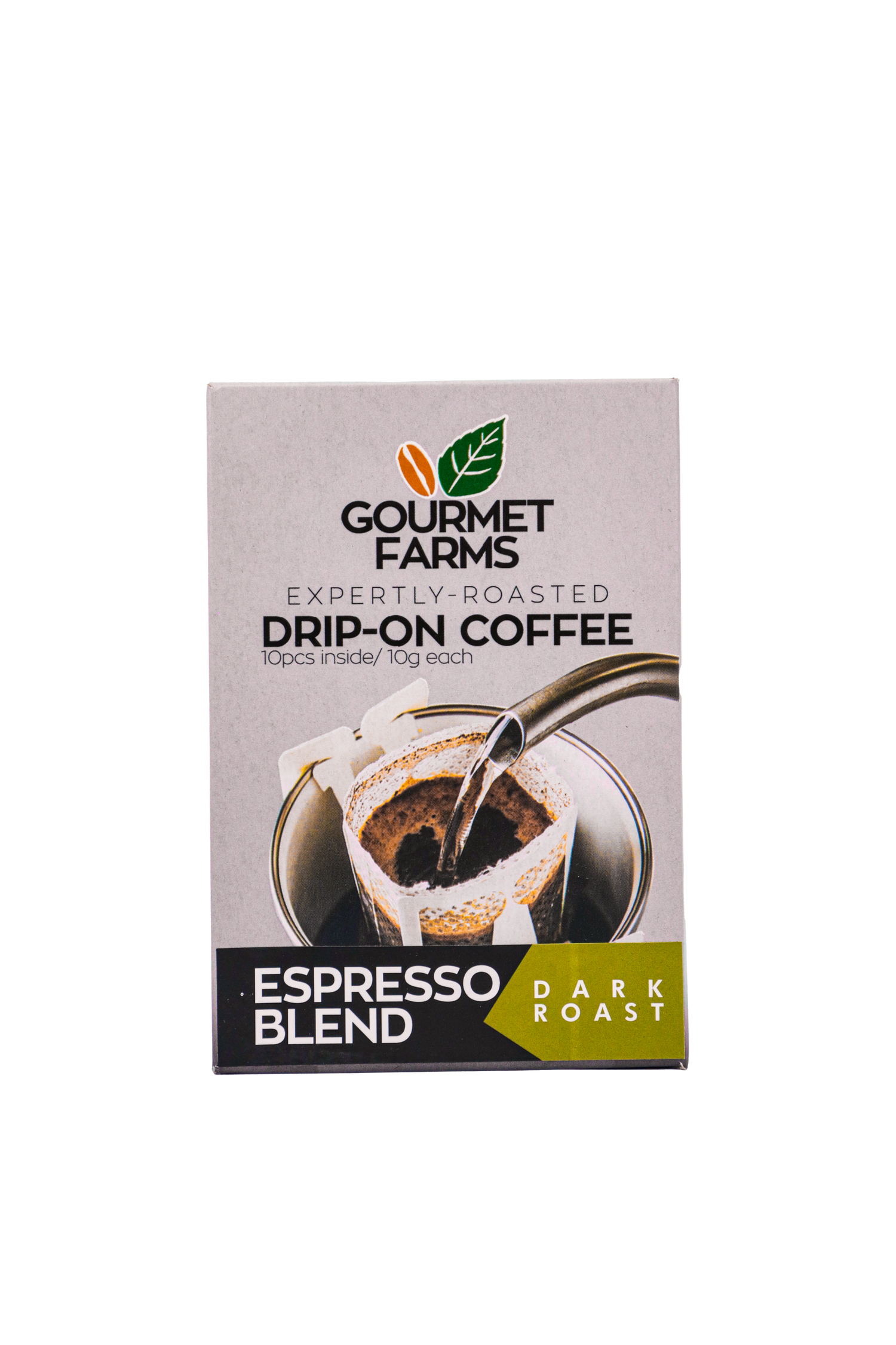 Gourmet Farms Expertly Roasted Drip-On Coffee (Espresso Blend)
