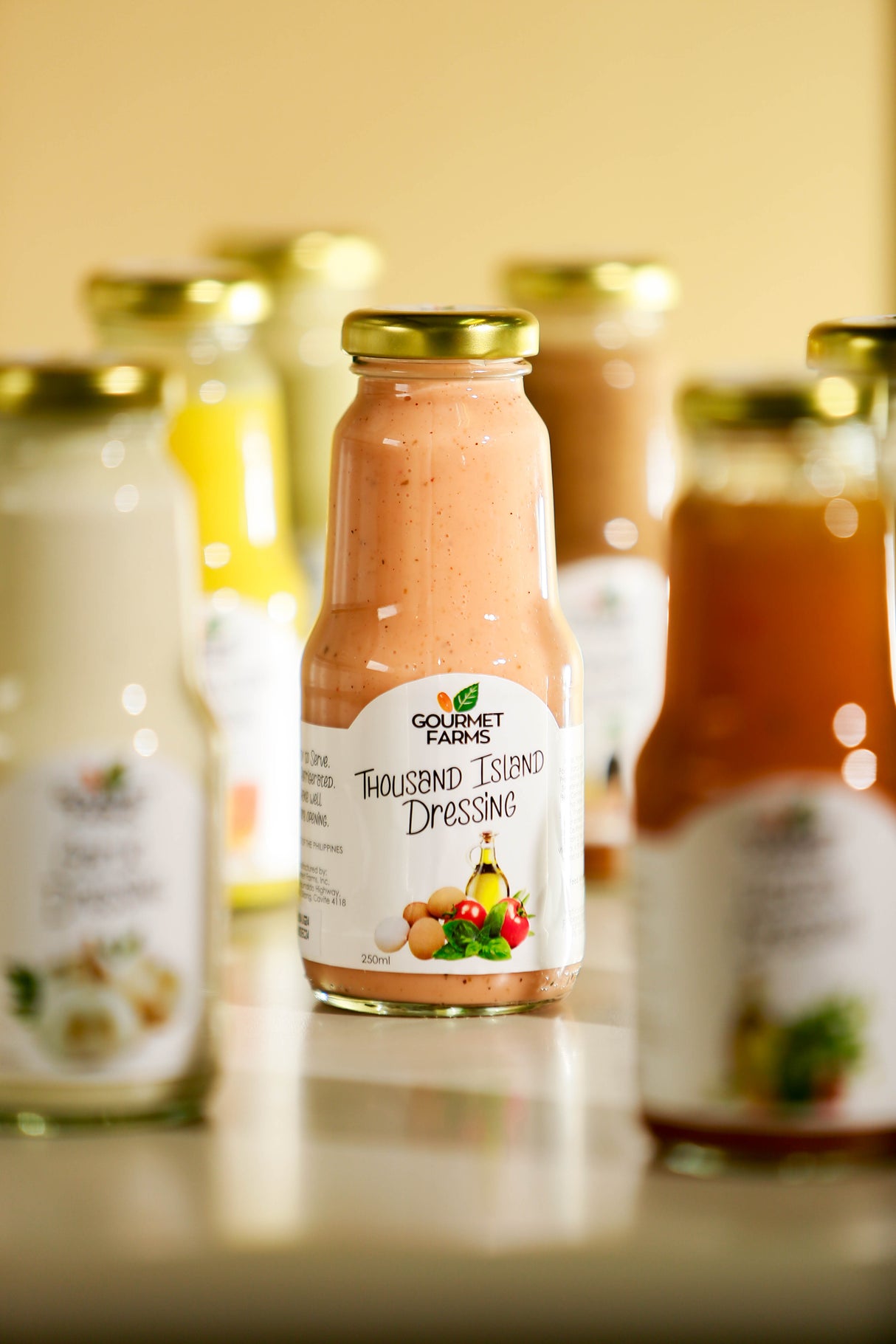 Gourmet Farms Garlic Dressing | Bold Garlic & Olive Oil Dressing with Anchovy