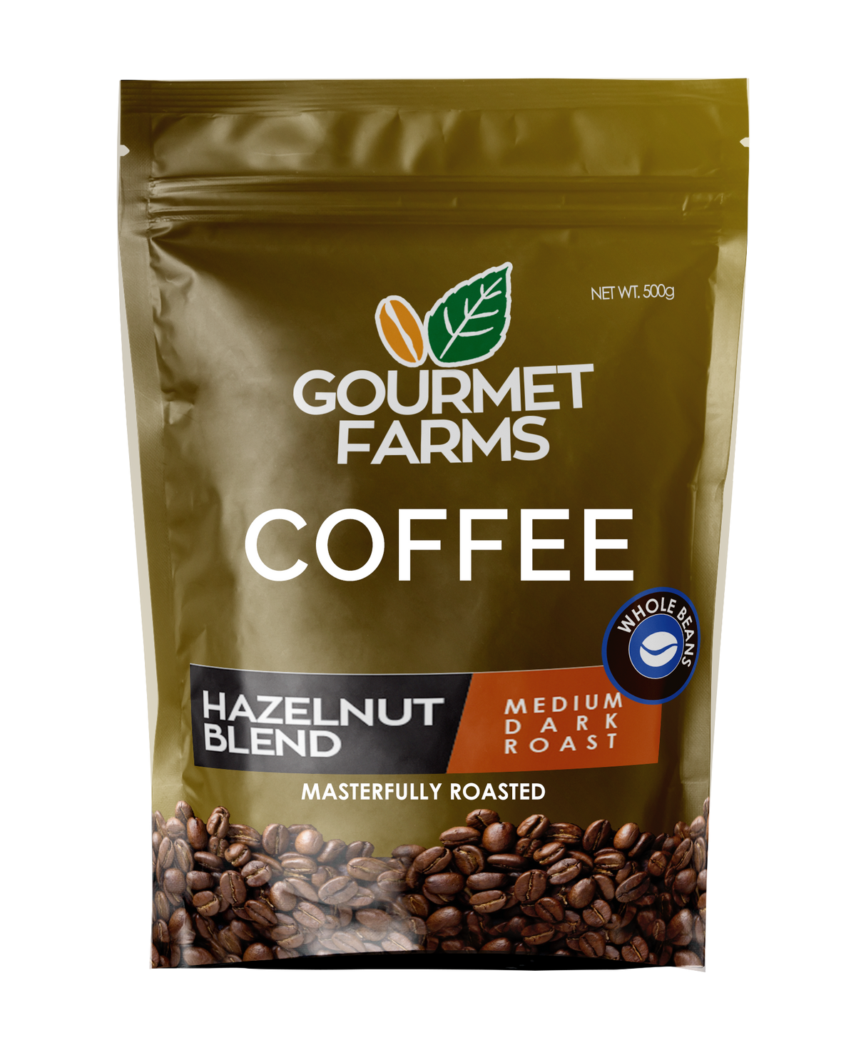 Gourmet Farms Arabica Coffee 500g | Hazelnut, Barako, Premium | Whole Bean, Drip & Coarse  Grind