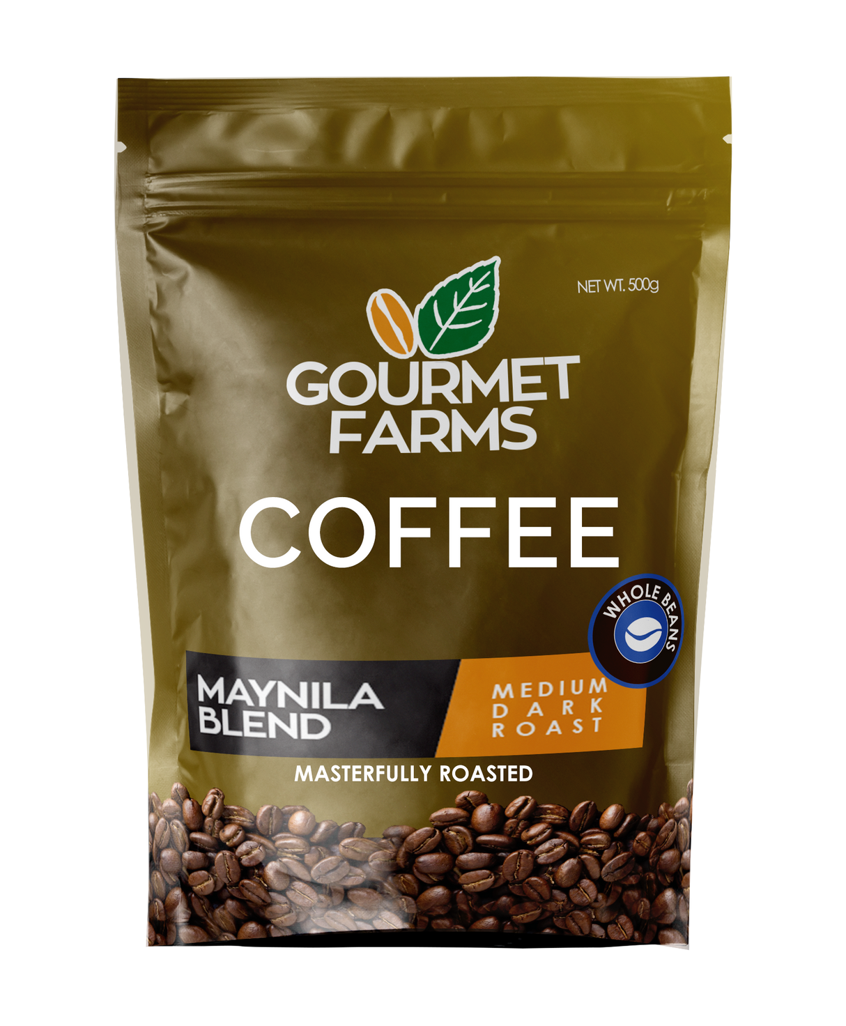 Gourmet Farms Arabica Coffee 500g | Hazelnut, Barako, Premium | Whole Bean, Drip & Coarse  Grind