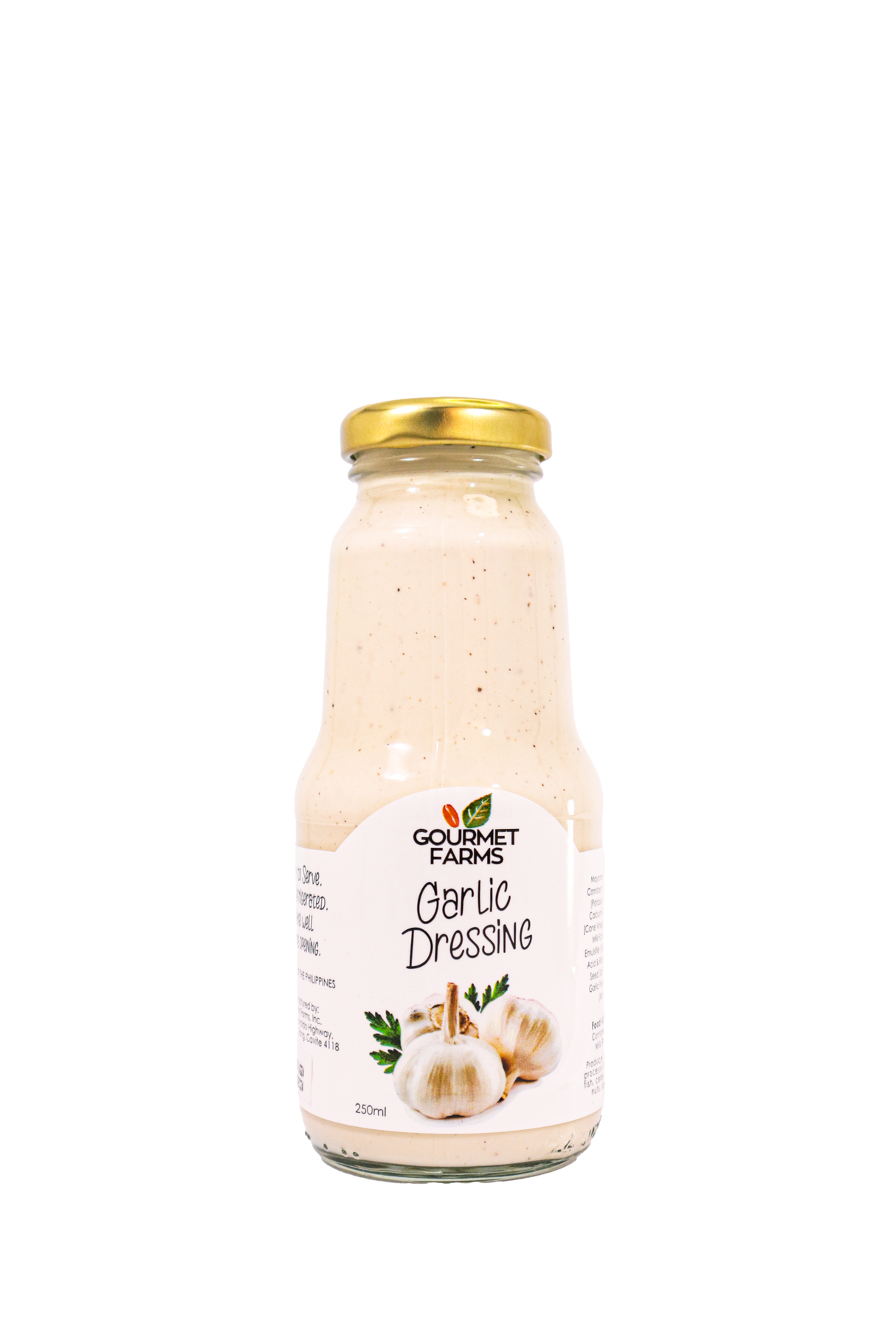 Gourmet Farms Garlic Dressing | Bold Garlic & Olive Oil Dressing with Anchovy