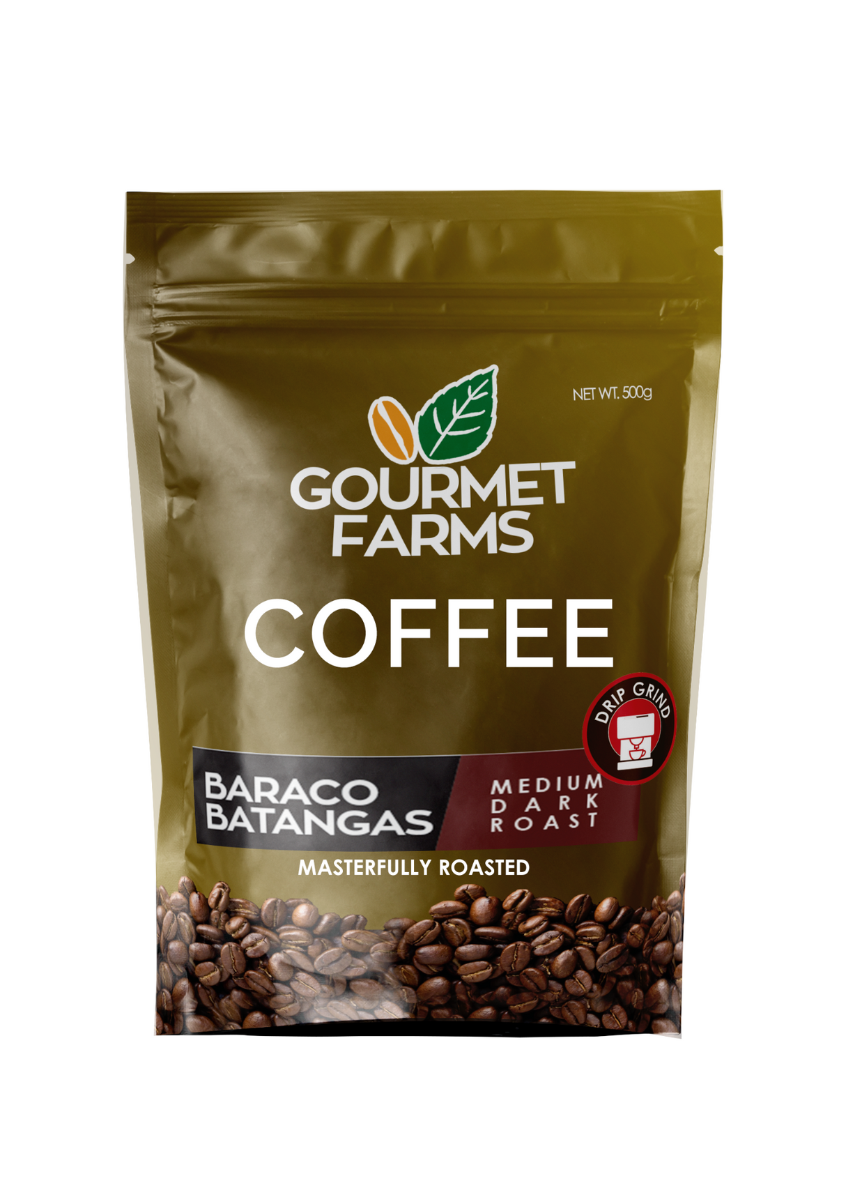 Gourmet Farms Baraco Batangas Blend Coffee – Whole Bean & Ground 500g & 250g