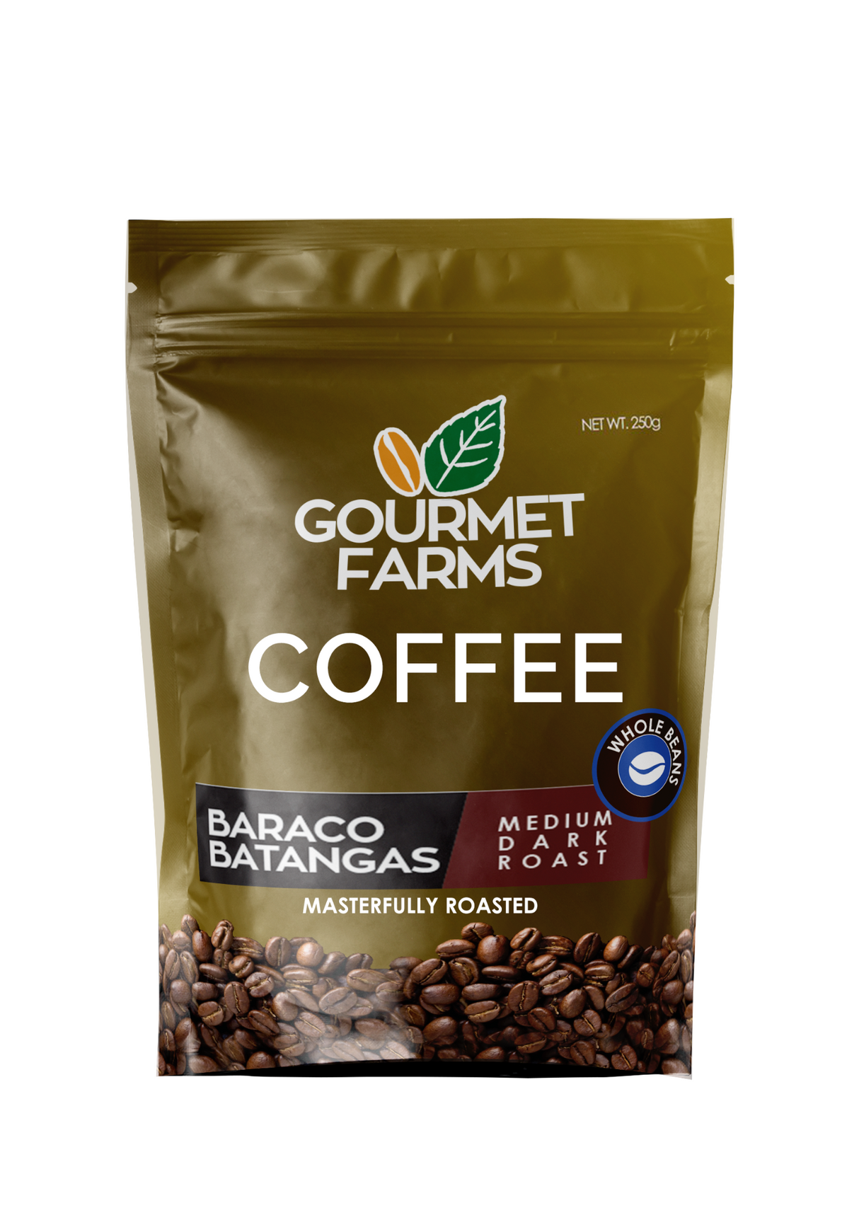 Gourmet Farms Baraco Batangas Blend Coffee – Whole Bean & Ground 500g & 250g