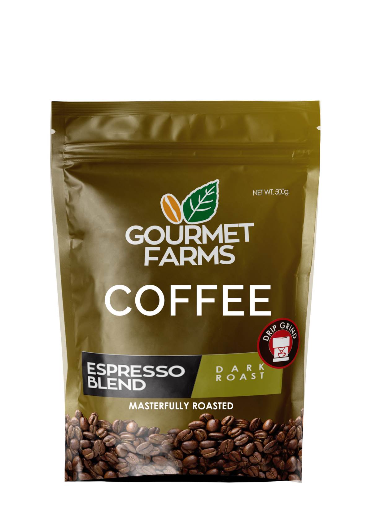 Gourmet Farms Expresso Blend Coffee – Whole Bean & Ground 500g & 250g