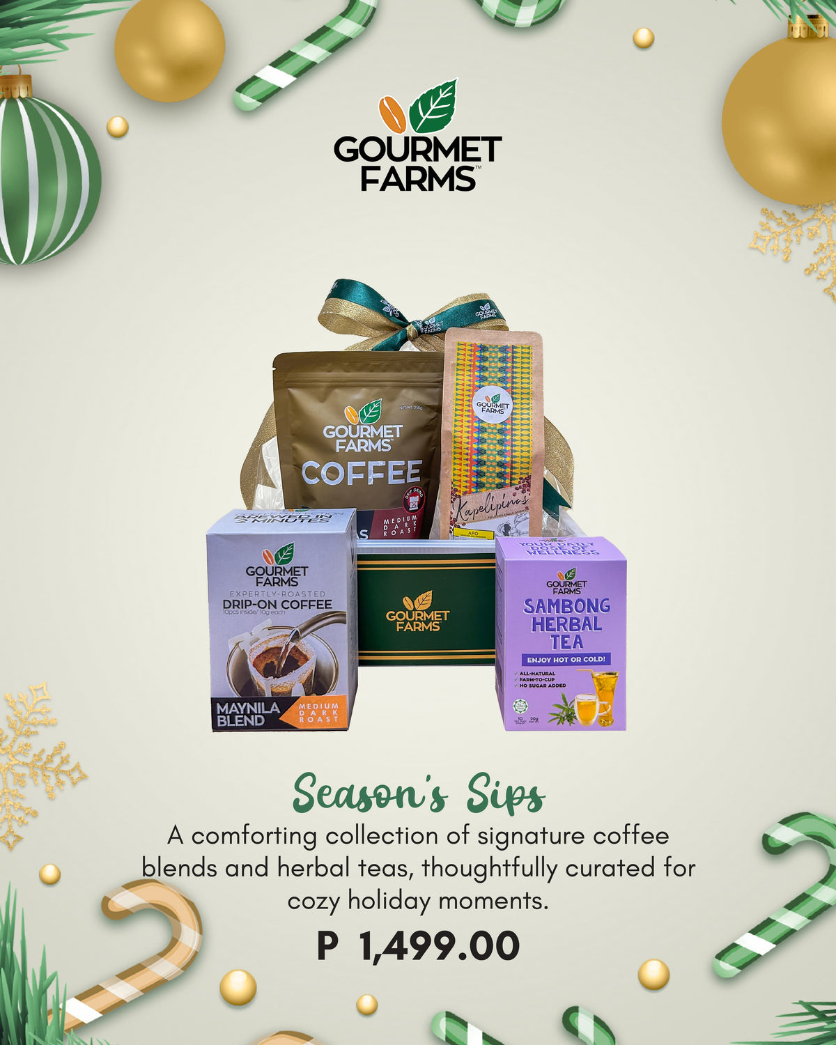 Season's Sips Gift Set – Gourmet Coffee & Herbal Tea Collection