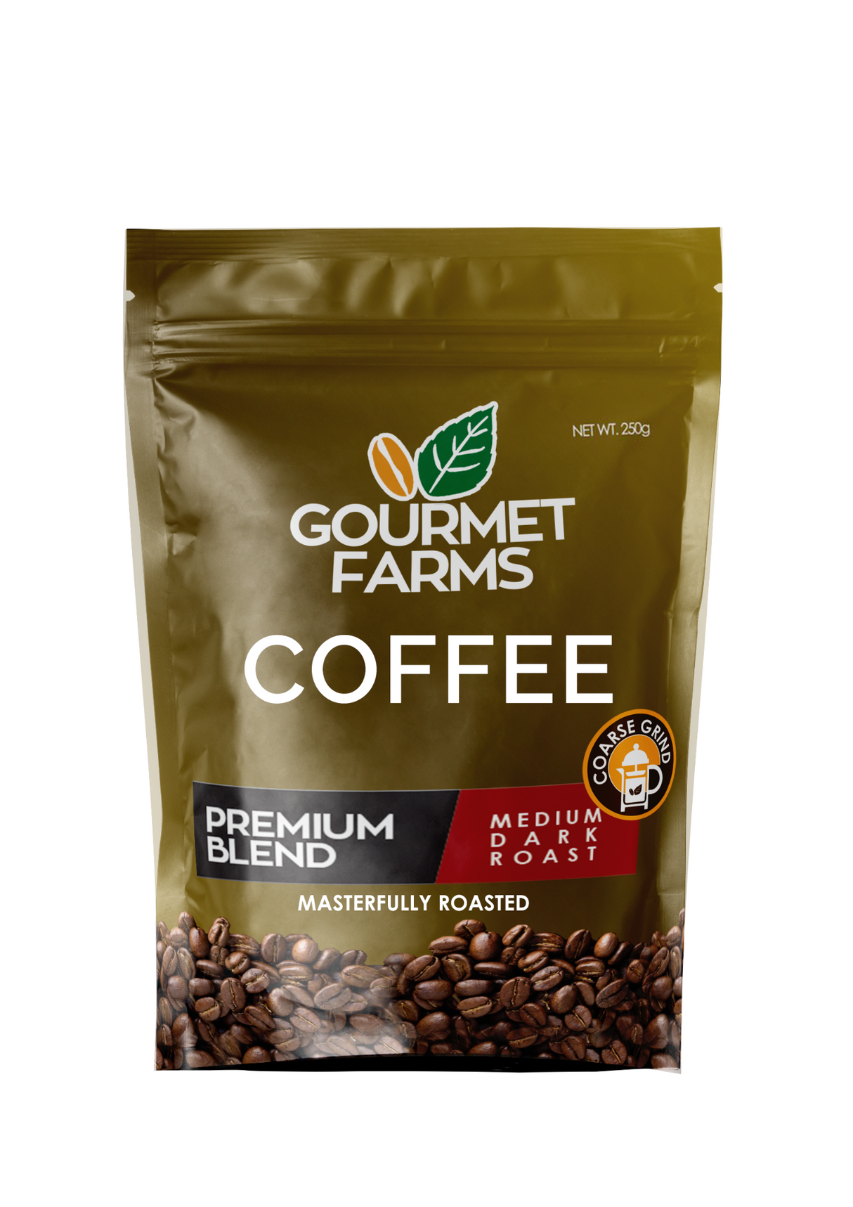 Gourmet Farms premium Blend Coffee – Whole Bean & Ground 500g & 250g