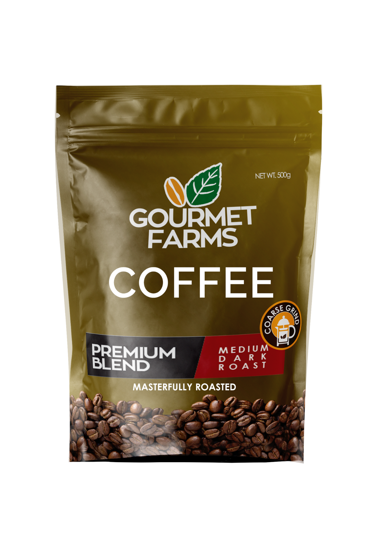 Gourmet Farms premium Blend Coffee – Whole Bean & Ground 500g & 250g