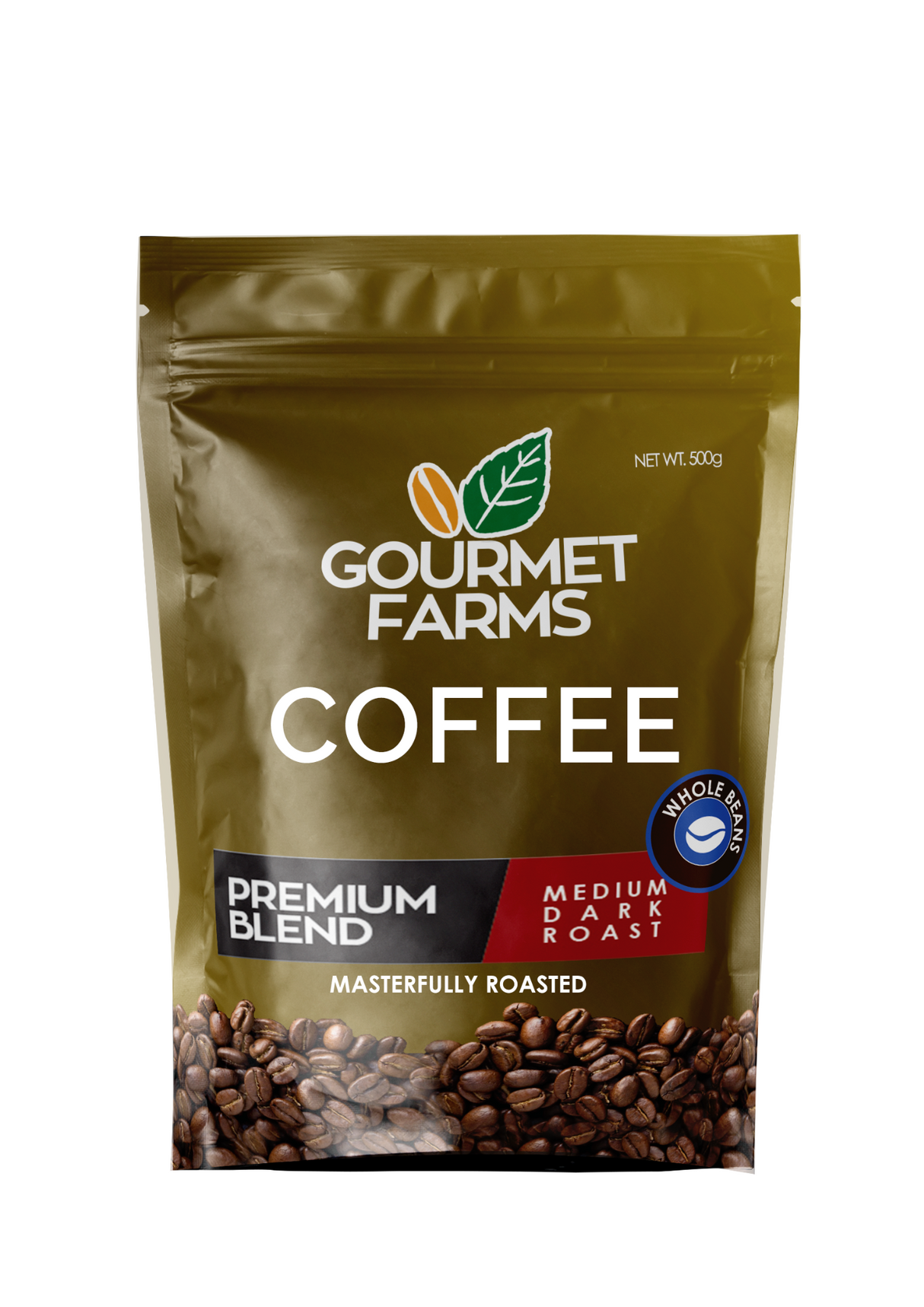 Gourmet Farms premium Blend Coffee – Whole Bean & Ground 500g & 250g